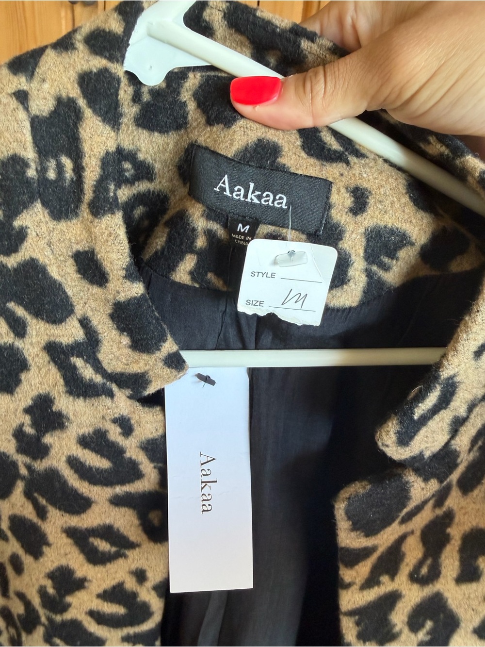 Leopard Print Open-Front Coat - Picture 5 of 5
